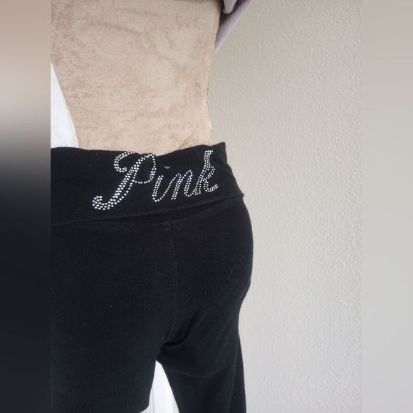 PINK Victoria's Secret Black Leggings with Rhinestones - Picture 3 of 4